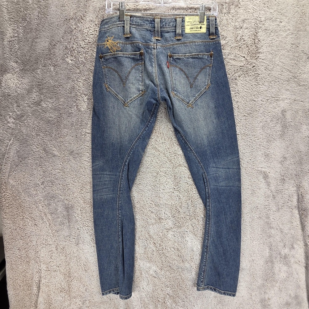 Vintage Levis Engineered Jeans Womens Blue Twisted 10th Anniversary Fits 27x30